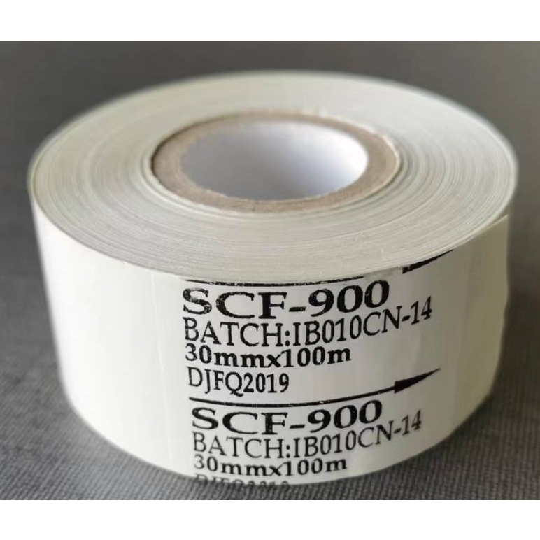 SCF900 Hot stamping ribbon (WHITE) 30mm X 100 metre long Shopee