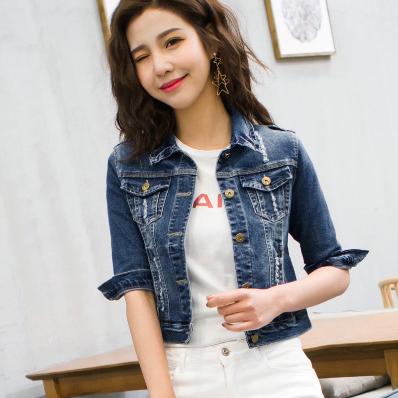 short denim jacket ladies