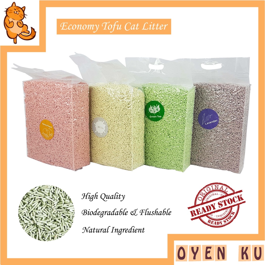 NATURAL Plant Flushable Tofu Cat Litter / Fresh Aroma Cat Litter