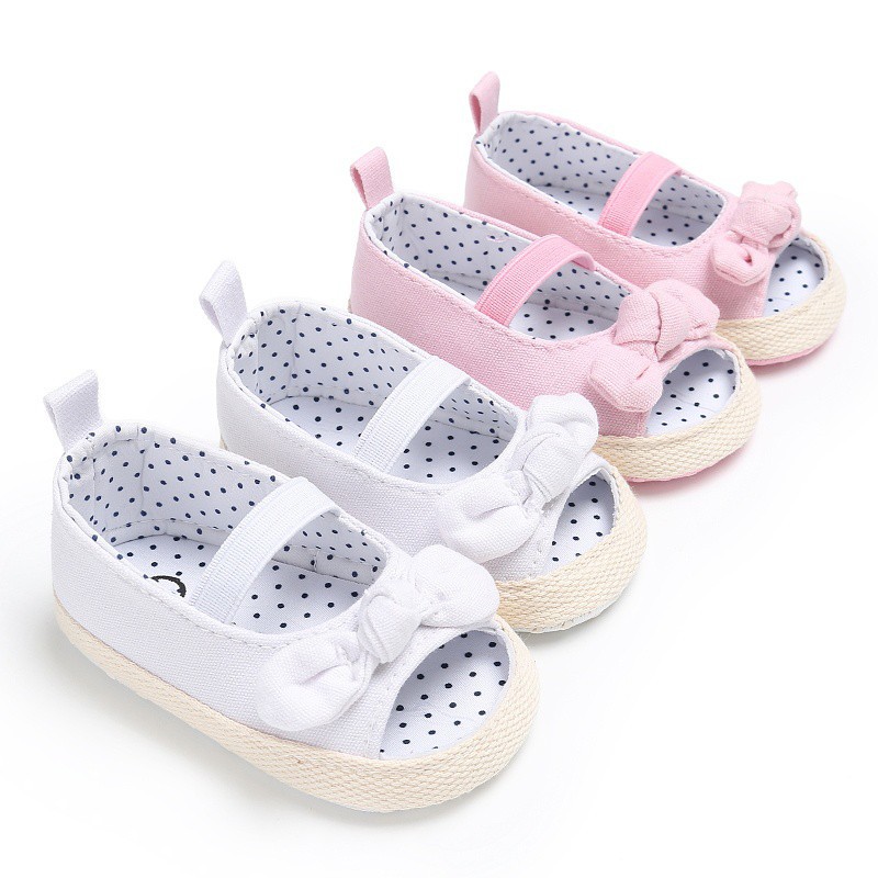 Newborn Princess Baby Girls Shoes Bow Soft Bottom Pram Crib First