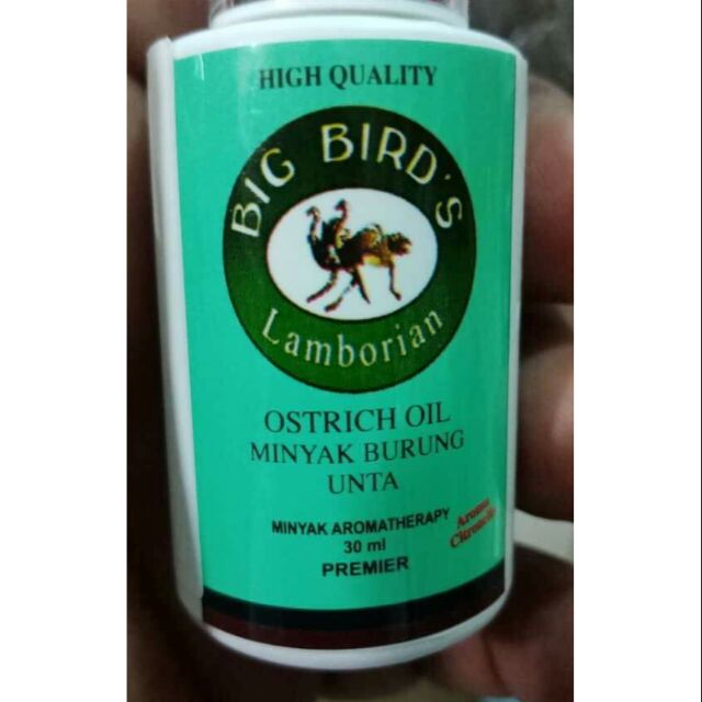 Minyak Aromaterapi Minyak Burung Unta 30ml Big Bird S Lamborian Ostrich Oil Aromatheraphy