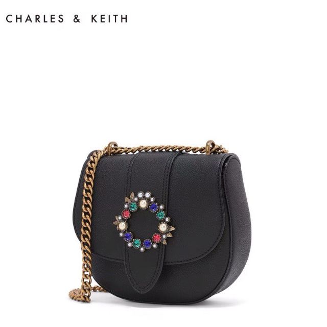 embellished buckle crossbody bag