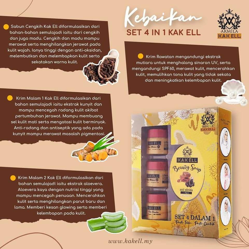 kak ell skincare 4 in 1