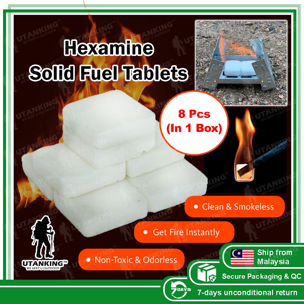 8 Hexamine Alcohol Fuel Tablet Lilin Askar Foldable Solid Fuel Stove Camping Metal Cooker Fire