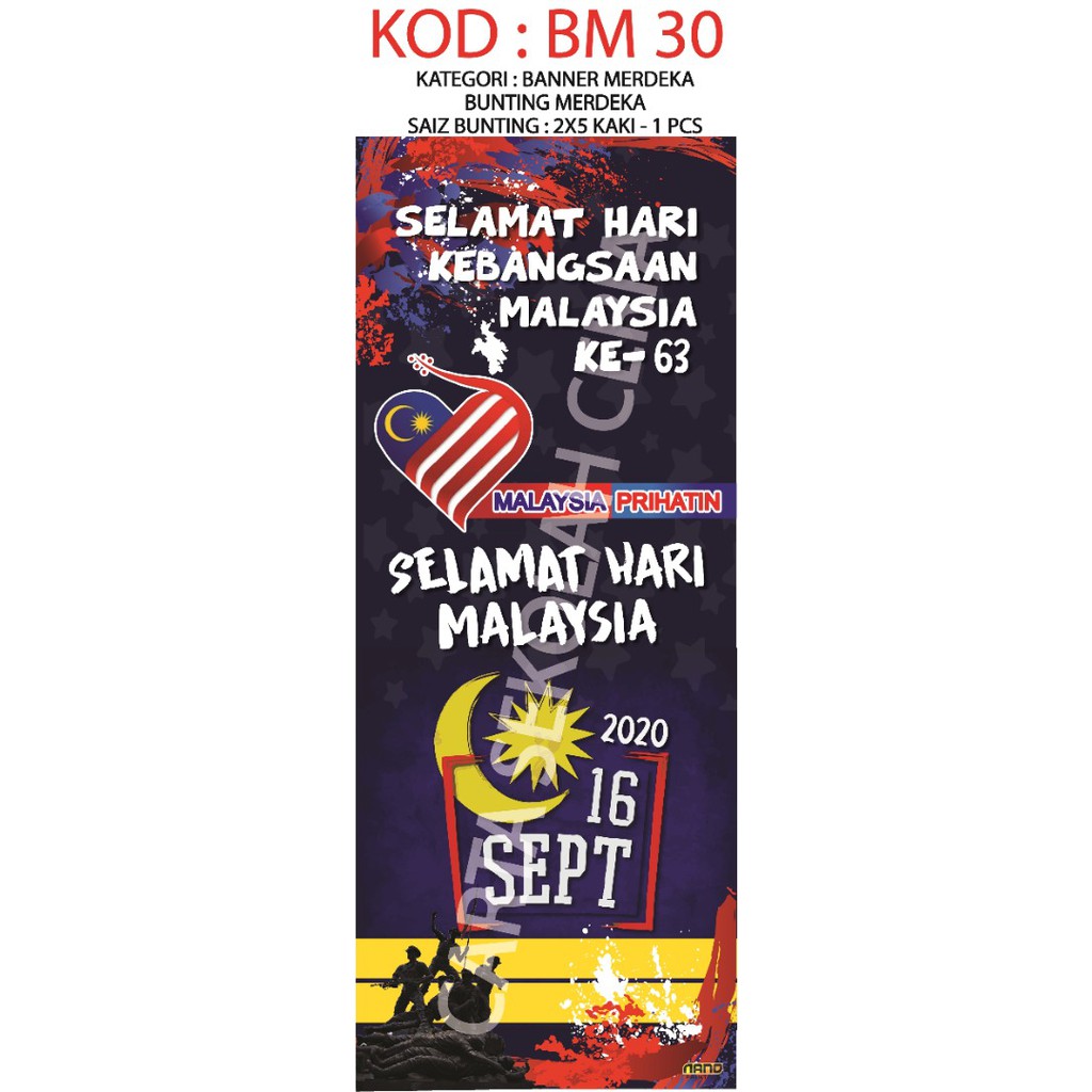 Bunting Sambutan Hari Malaysia & Hari Merdeka BM30  Shopee Malaysia