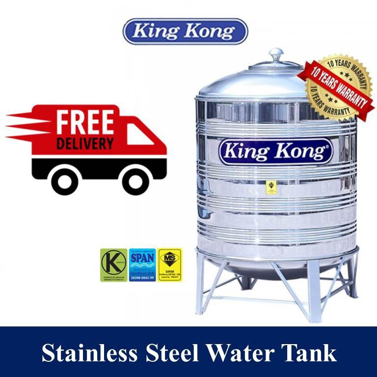 King Kong Stainless Steel Water Tank Tangki Air Free Brass Float Valve Beecost 4210