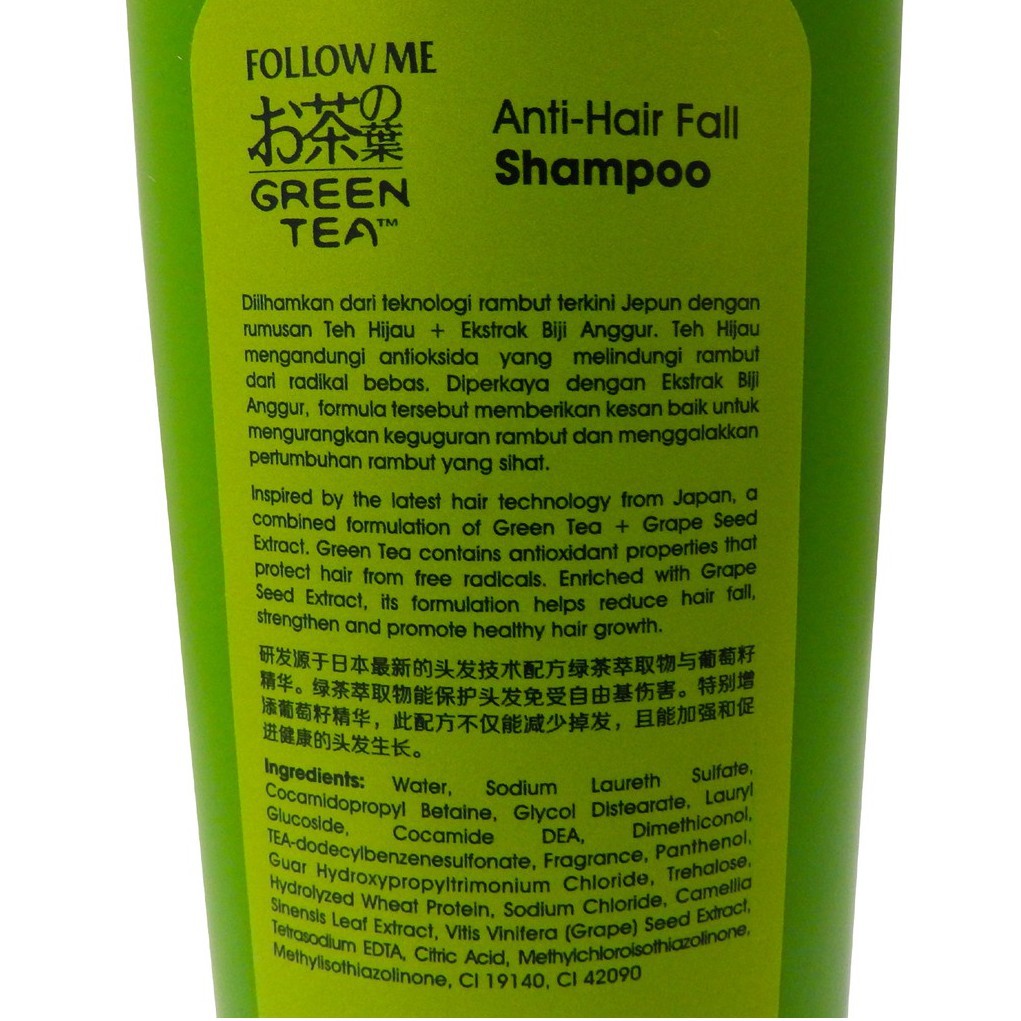 Follow Me Green Tea Shampoo Anti-Hair Fall (320ml) | Shopee Malaysia