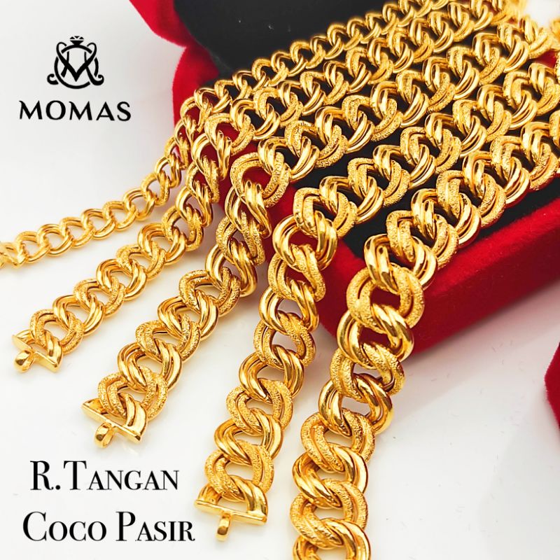 MOMAS Rantai Tangan Coco Pasir Emas 916 Tulen Rantai Tangan Coco Emas 916 Rantai Tangan Emas 916 Tulen Emas 916