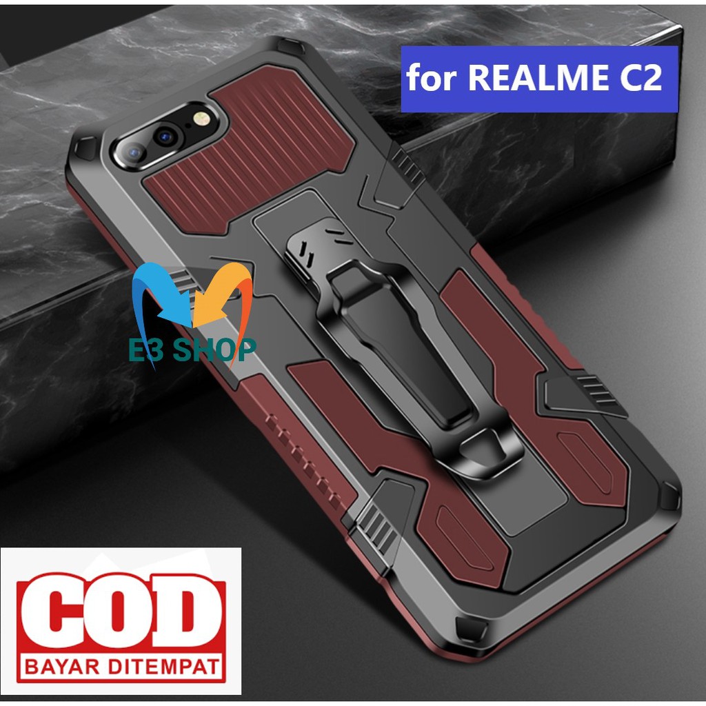 Case Hp Realme C2 Casing Standing Back Clip Hard Case Robot New Cover Shopee Malaysia