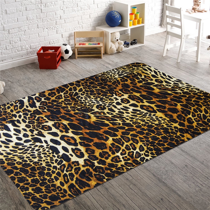 1pcs European Fashion Animal Print Leopard Pattern Doormat Rug Fur Leather  Living Room Bedroom Carpet Bathroom Floor Mat Hallway Rugs | Shopee Malaysia