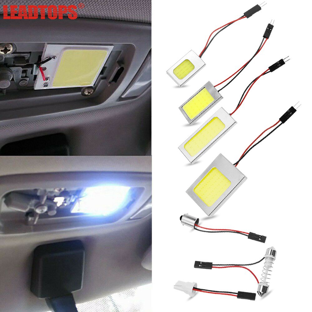 LEADTOPS T10 COB LED Panel Car Auto Interior Reading Map Dome Lights
