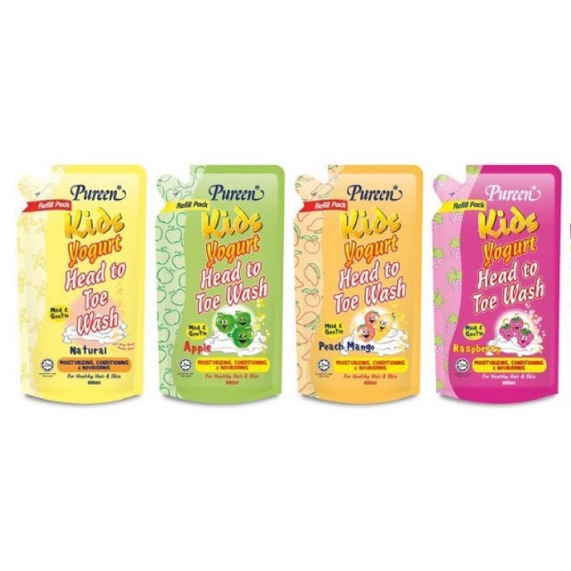 pureen yogurt head toe wash