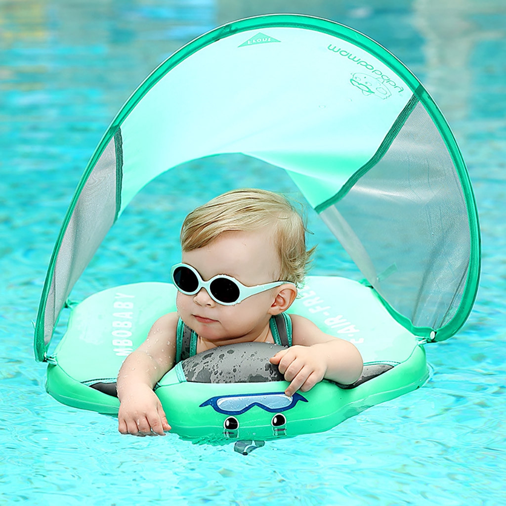 inflatable pool float with shade