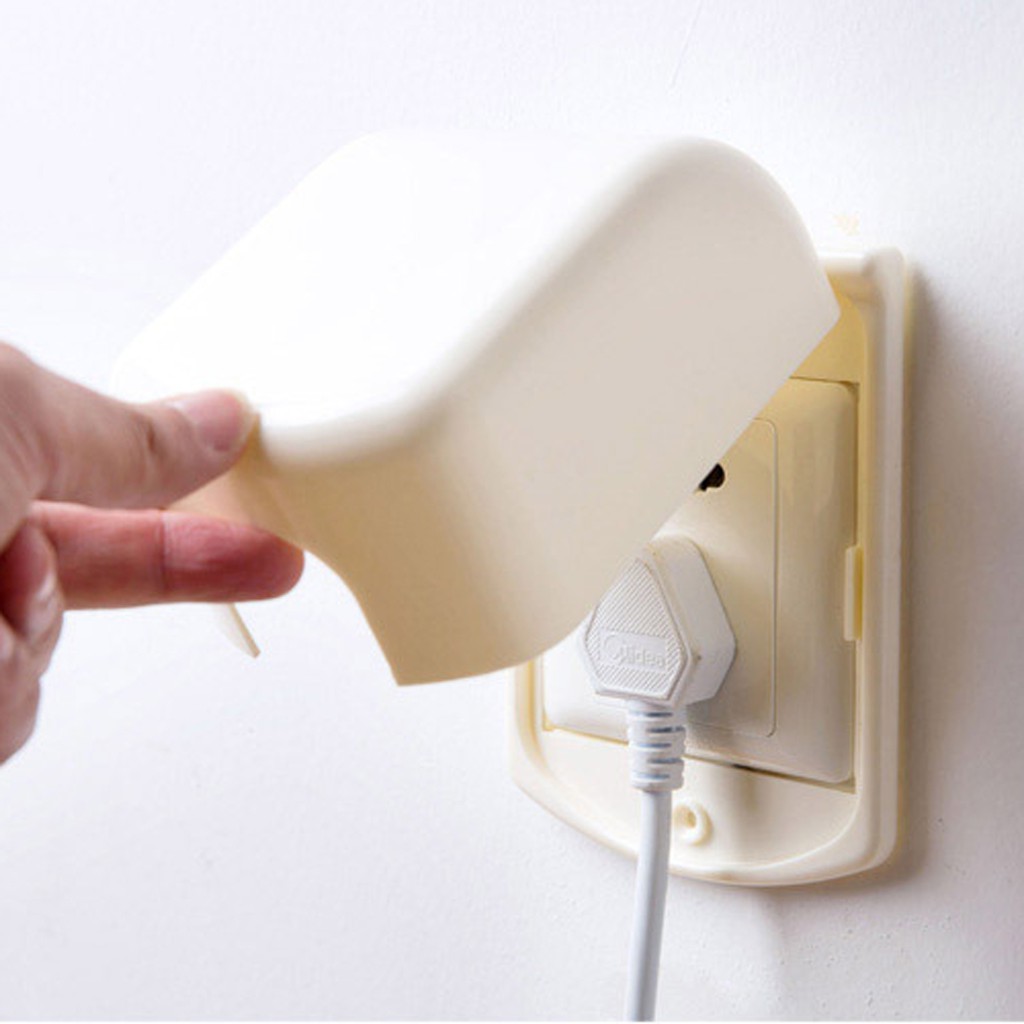 Self Adhesive DIY Bathroom Kitchen Electric Switch Plug Plastic Socket