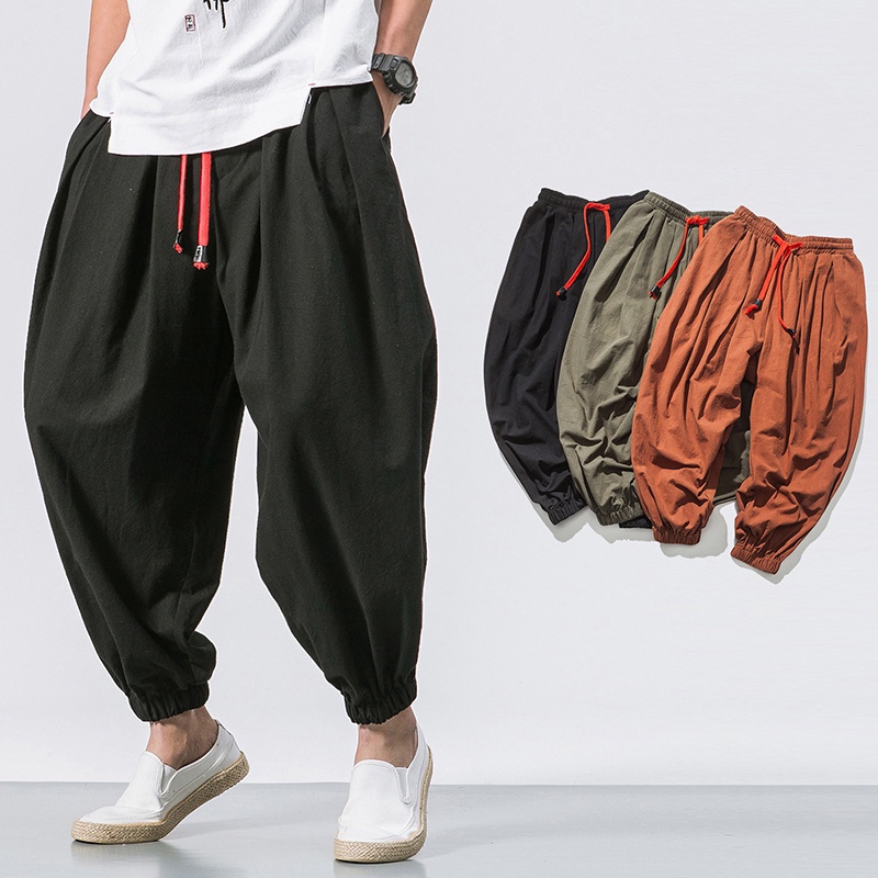 mens harem jogger shorts