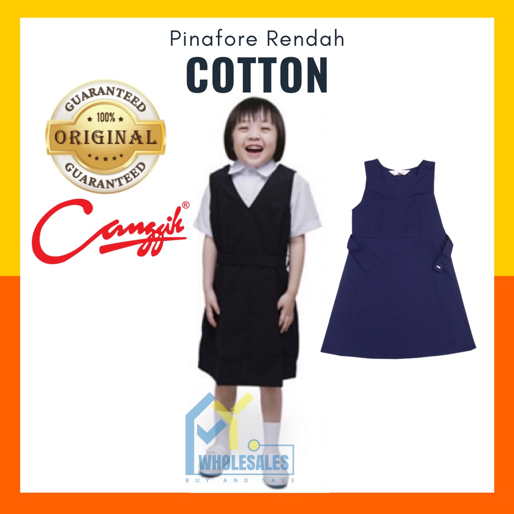 ORIGINAL CANGGIH / PINAFORE SEKOLAH RENDAH ( ZIP TEPI ) 女生小学蓝 