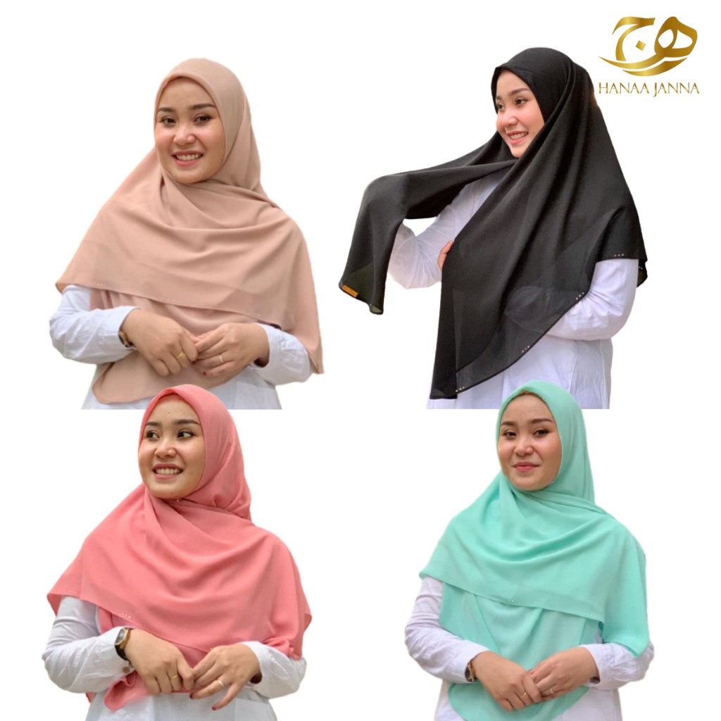 Hanaa Janna- نور العزة Bawal instant chiffon Nurul Izzah
