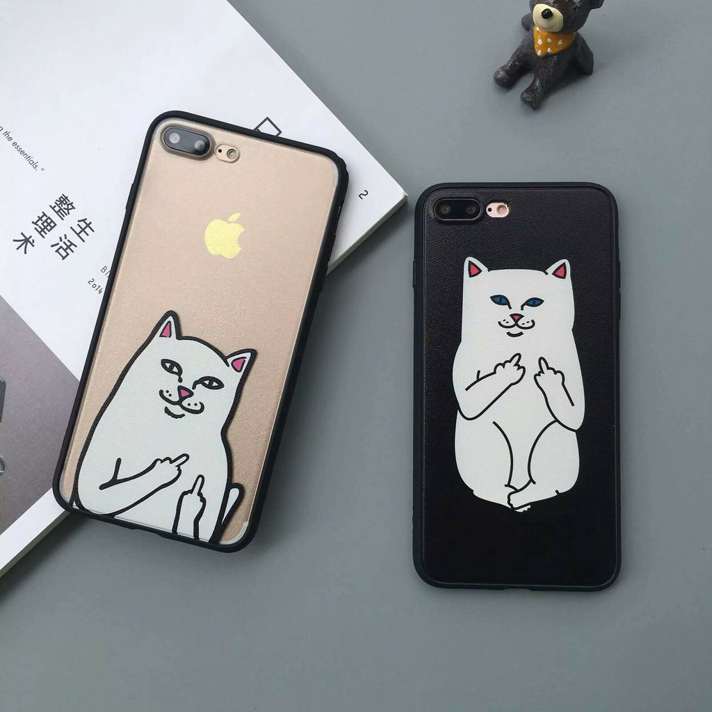 Iphone 8 Plus Ripndip Iphone 6s Plus Case Funny Lord Nermal Clear Iphone 7 Phone Case Shopee Malaysia