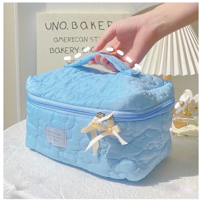 Cute Wash Bag Storage Bag portable soft flower large-capacity Travel ...