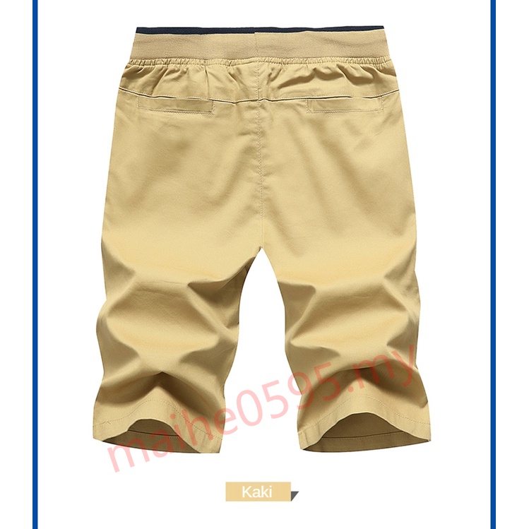 Cotton Men Shorts Casual Short Pants Seluar Pendek Lelaki Men's Leisure Elastic Sports Shorts Teenagers Tops Sales