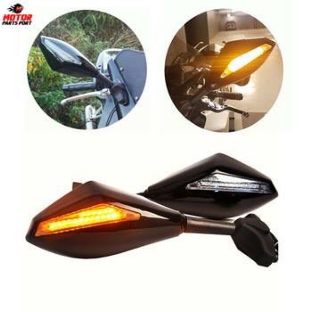 SIDE MIRROR LED SIGNAL FAIRING MODENAS PULSAR RS 200 YAMAHA R15 V3