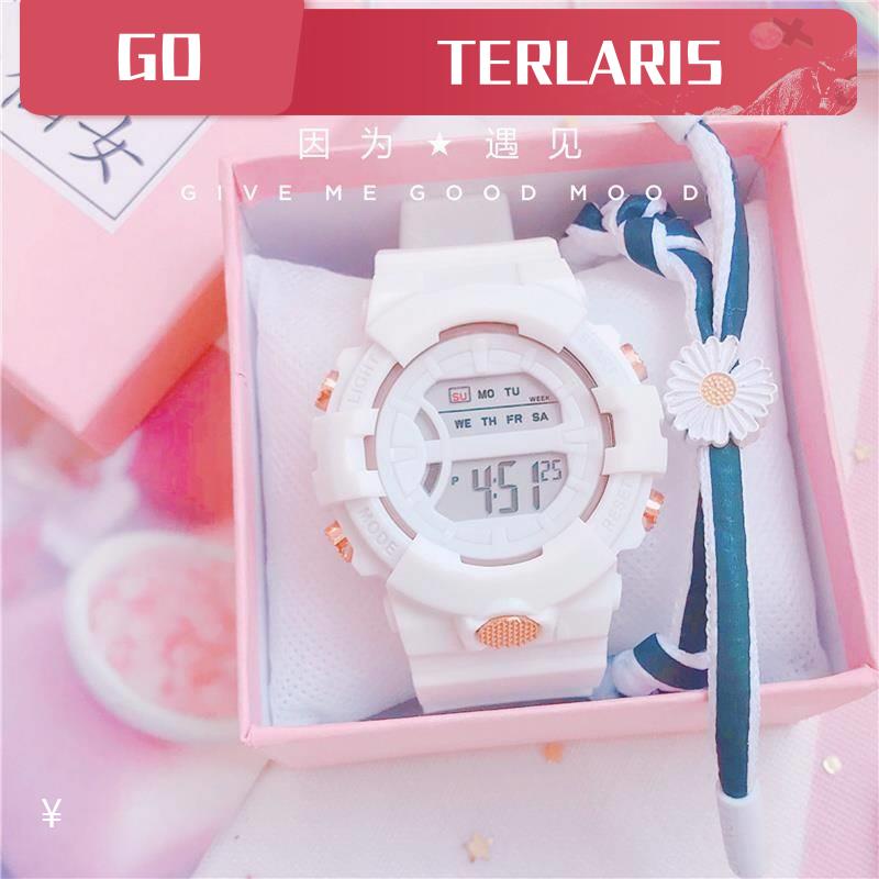 Ready Stock Jam Couple Watch Jam Tangan Couple Murah Macaron Pasangan Elegan Perangai Ins Angin Hari Unicorn Pelajar Sekolah Menengah Sederhana Versi Korea Sukan
