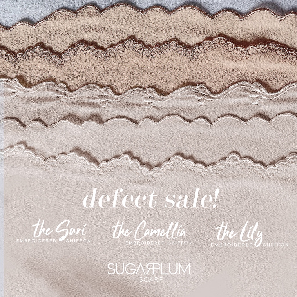 Defect Sale x Embroidered Chiffon ︳The Suri, The Camellia & The Lily Embroidery Shawl