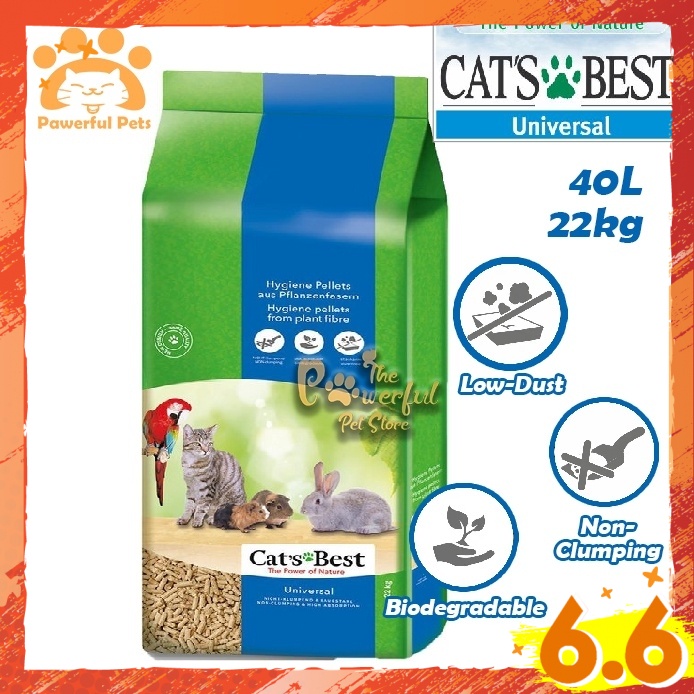 Cat's Best Universal Cat Litter Natural Fibre Fiber Pine Wood Cats