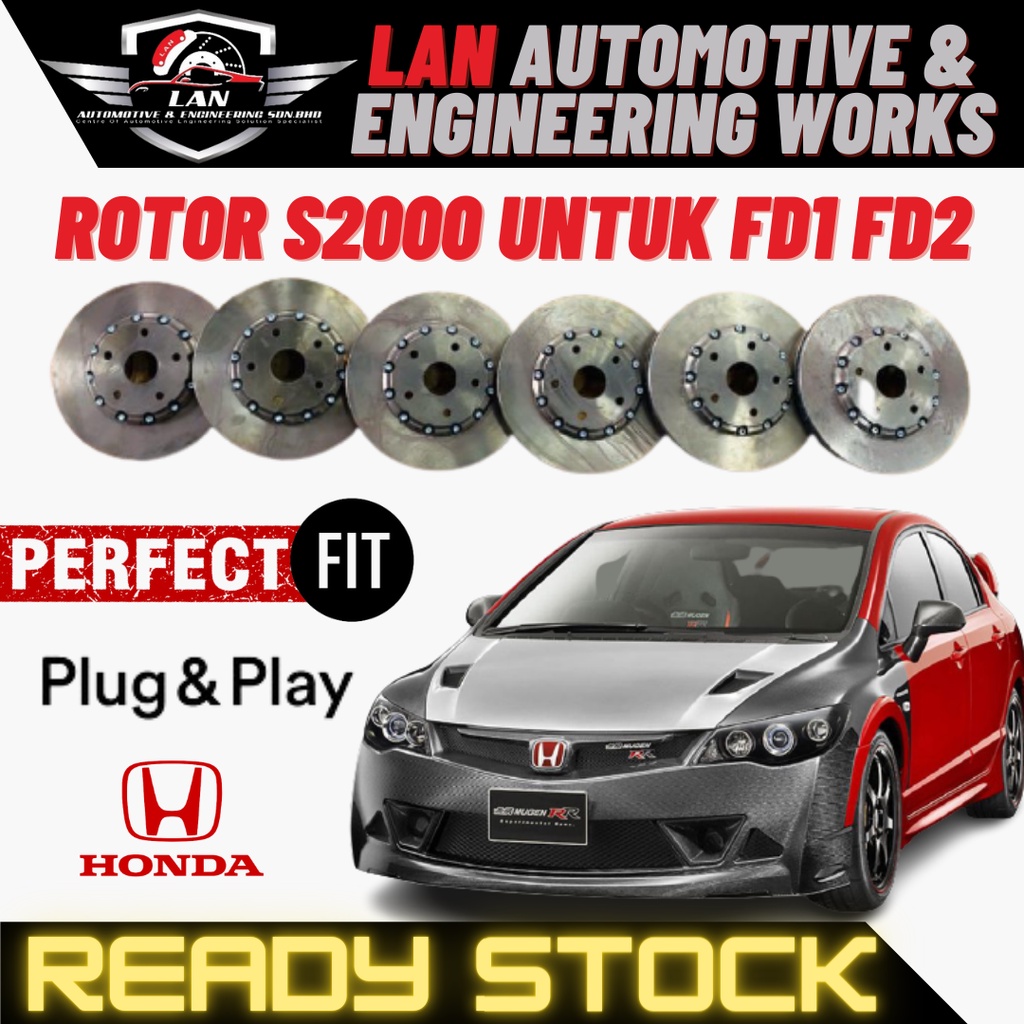 HONDA S2000 Rotor Disc For Honda Civic FD1 FD2 Brembo Shopee Malaysia