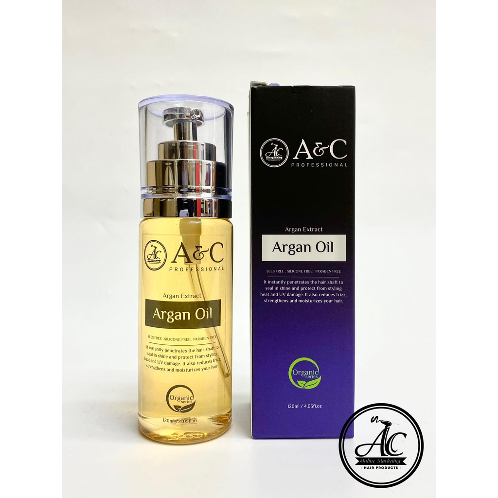 A&C Professional Organic Series Keratin Argan Oil 120ml Minyak Rambut 护发油 头发油 护发精油 Ready Stock In Malaysia