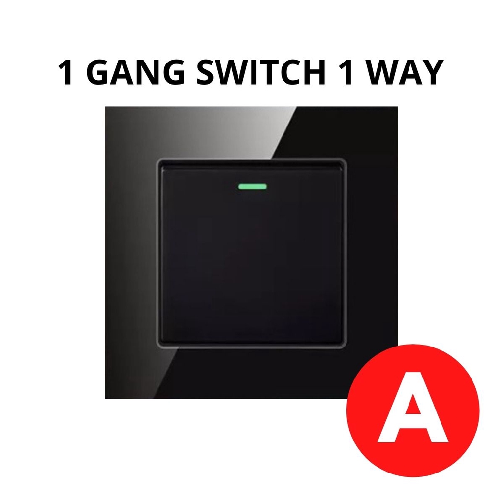 HOUSEHOLD Gang Wall Plug Dual USB Port Twin Socket Switch 1 Way 13A 250V Matter Black Wall Switch Panel Socket