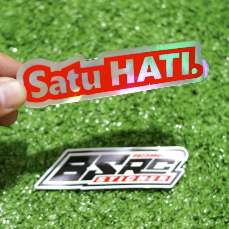 Premium hologram one heart sticker