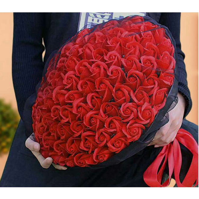 99 Soaps Bouquet Valentine S Day Creative Gift Goddess Festival Rose Holding Flowers Ready Stock Shopee Malaysia