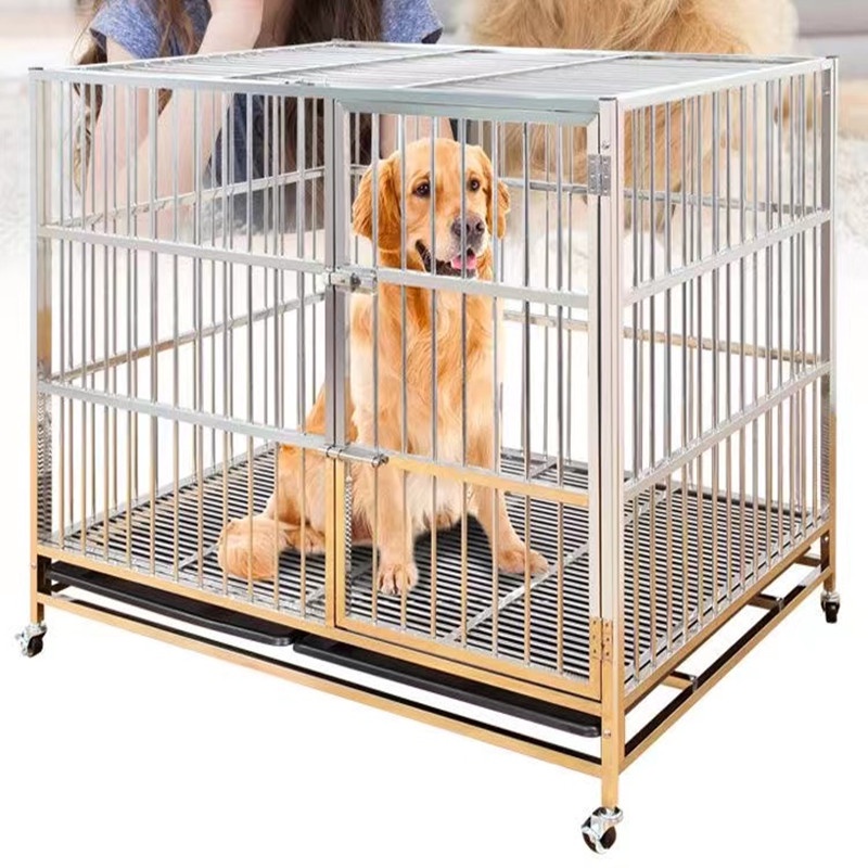 Stainless Steel Dog Cage/Large Dog Cage Sangkar Anjing Keluli Tahan