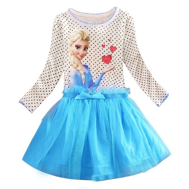 Summer Baby Girl Frozen Cartoon Dress Princess Anna Elsa Children