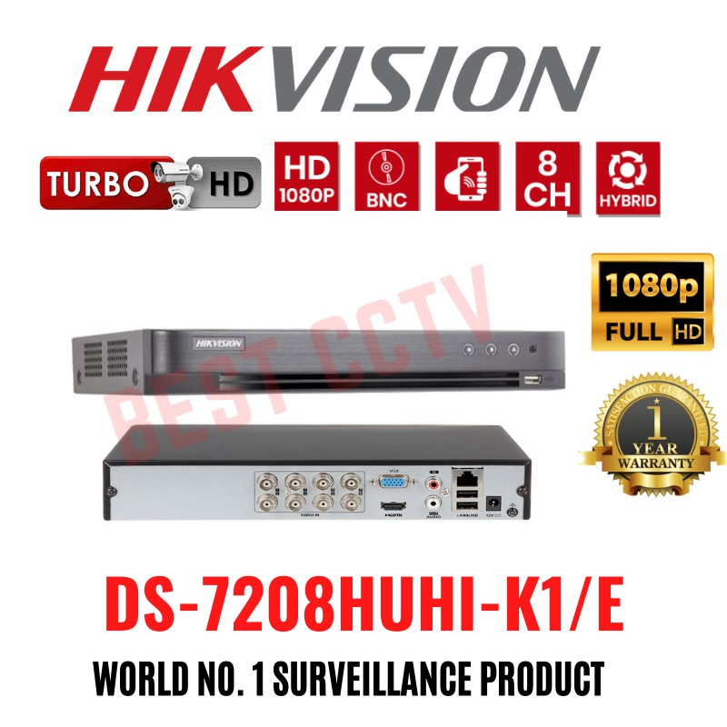 Hikvision Cctv Turbo Hd Dvr 5mp 8mp Channel Ds 74huhi K1 E Ds 78huhi K1 E Ds 7216huhi K2 S Hard Disk 1tb 2tb 4tb Shopee Malaysia