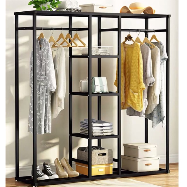 Premium twin cloth rack stella wardrobe | Shopee Malaysia