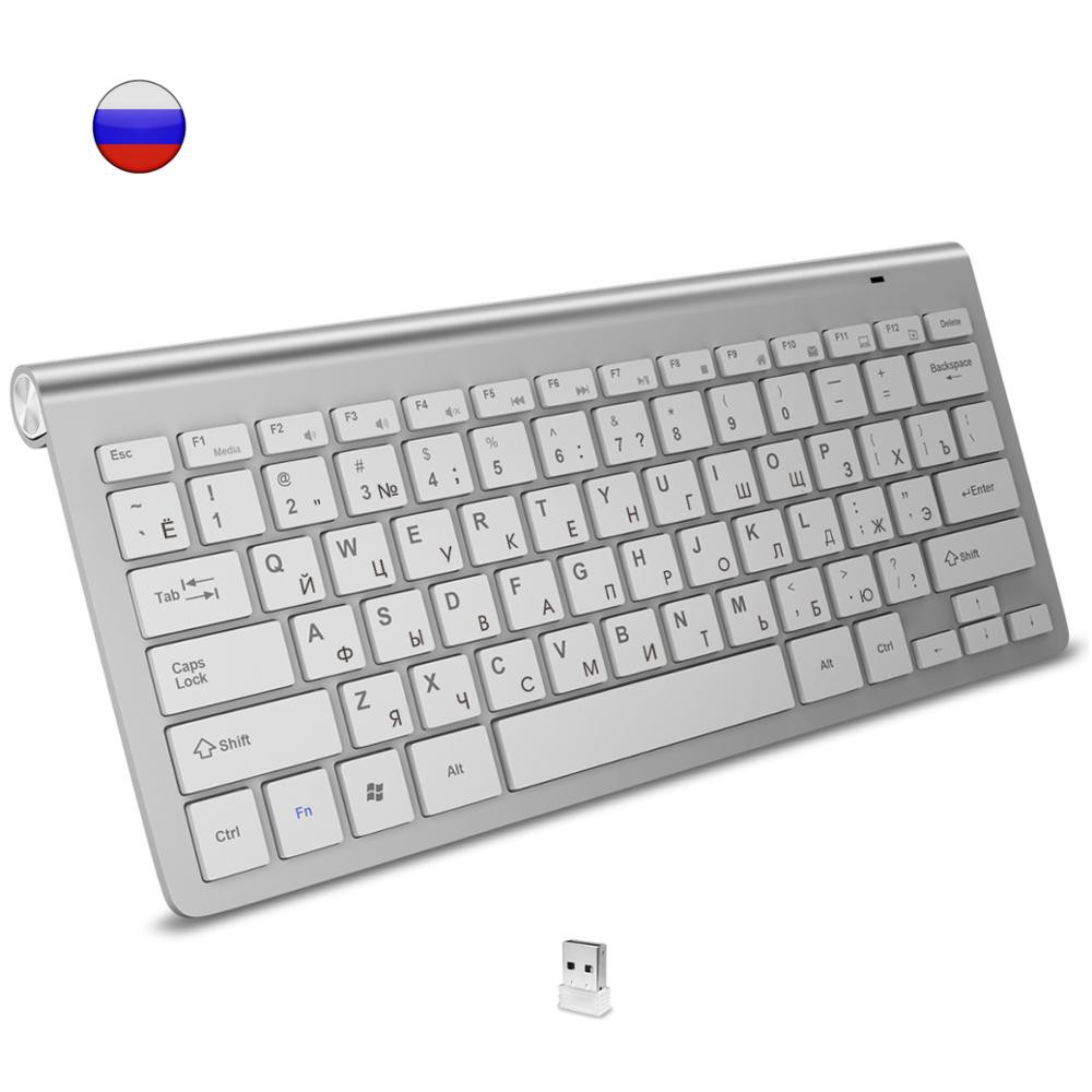 ♂♣ Keyboard Russian Wireless Laptop Desktop-Windows Portable English No ...