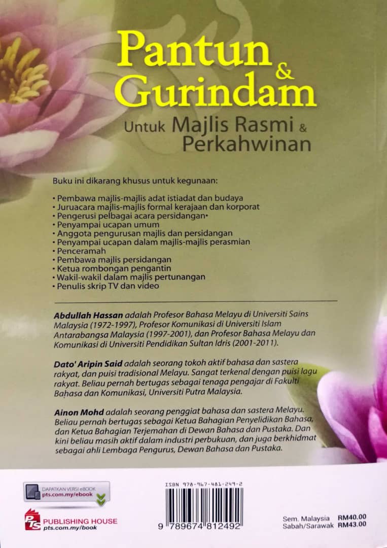 Pantun & Gurindam Untuk Majlis Rasmi Dan Perkahwinan