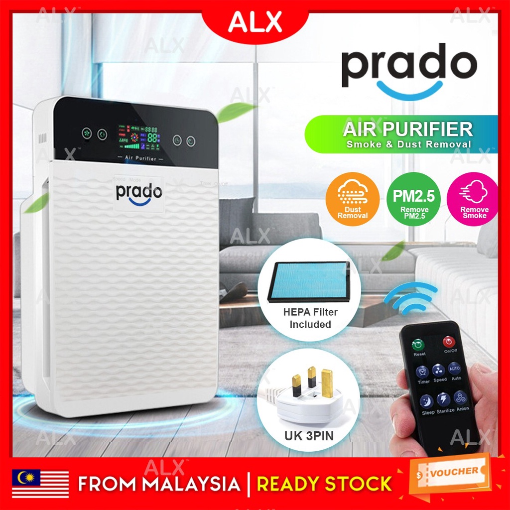 ALX(CLEAR STOCK)Air Purifier HEPA Air Filter PM2.5 Sterilizer Negative Ion Household Smoke Dust Removal C空气净化器leaner Air