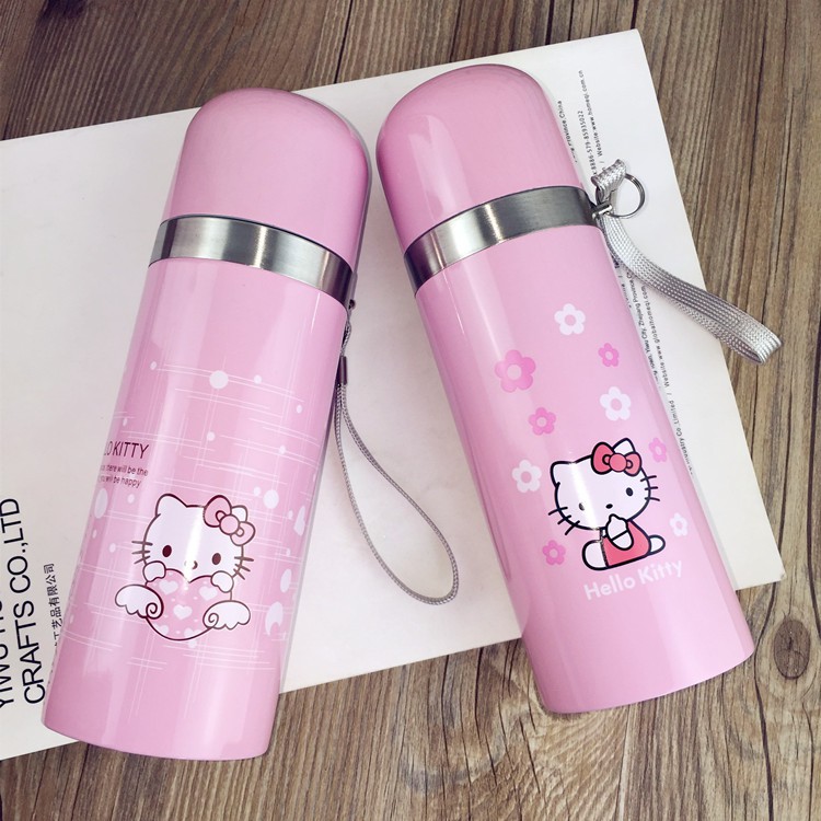 Hello Kitty Stainless Steel Cute Thermos Cup Water Bottle Kitchen ...