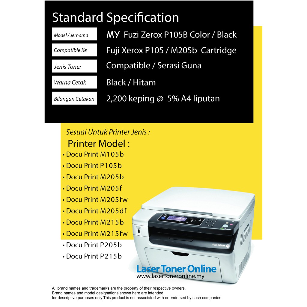 fuji xerox docuprint m205f