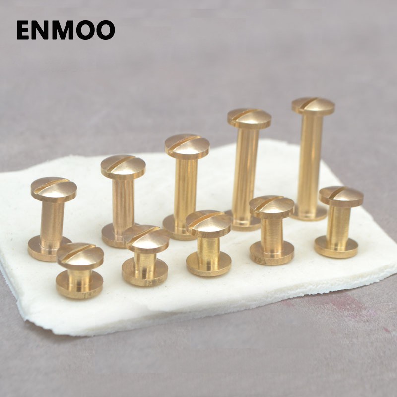 Brass Chicago Screw Nail Stud Rivet Strap Fastener Assembling Bolt
