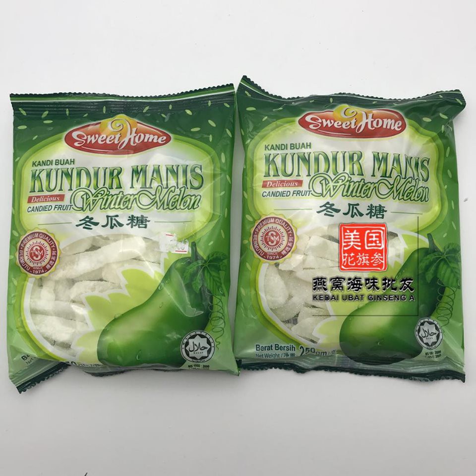 (Sweet Home) 冬瓜糖 Delicious Candied Fruit Winter Melon / Kandi buah（250g） ReadyStock