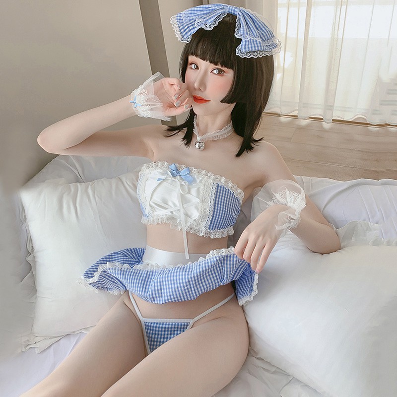Cute Maid Porn - Japanese-style Cute Maid Set Sexy Seduction Maid Cosplay Uniform Lace Tube  Top Skirt Suit Women Porn babydoll Sex Game | Shopee Malaysia