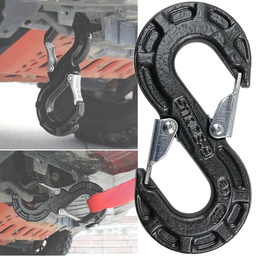 [Local Ready Stock] S Hook Tow Hook Shackle 8 Ton Off‑Road Vehicle Car Winch Trailer Shackle High Quality S-Type