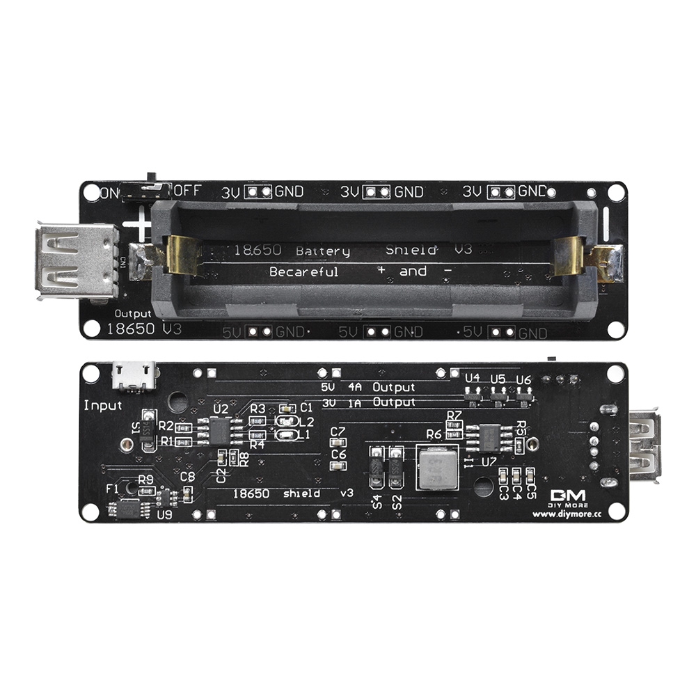 ESP32 Plug Micro USB Wemos 18650 Battery Shield V3 ESP-32 For Arduino 
