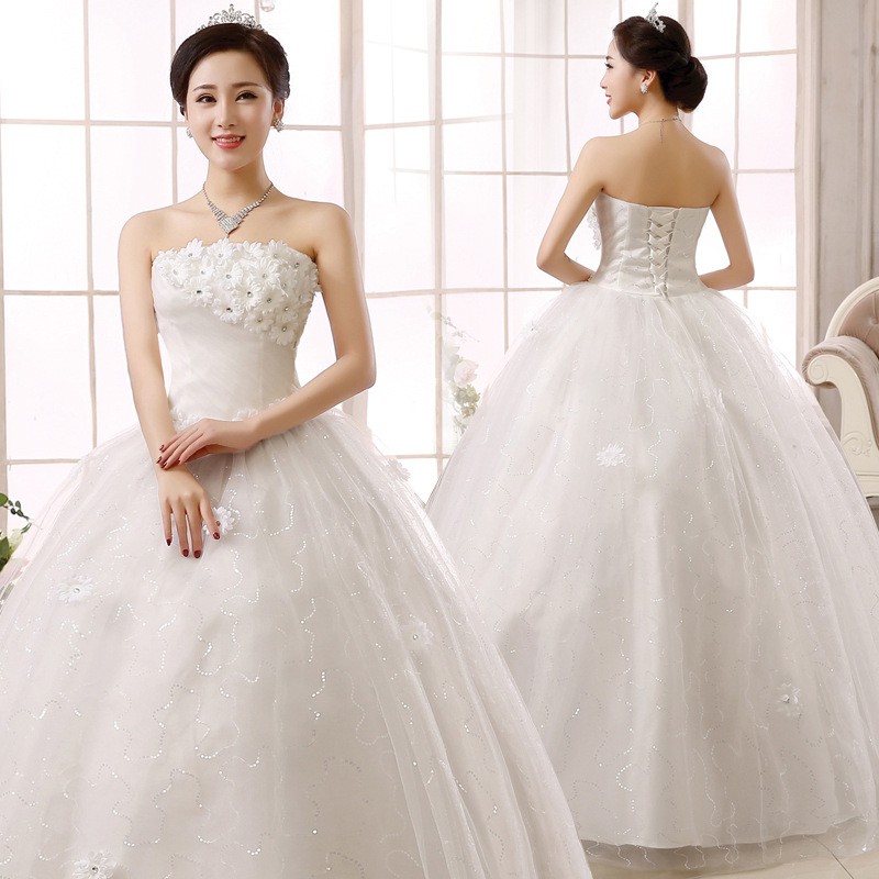 marriage gown white