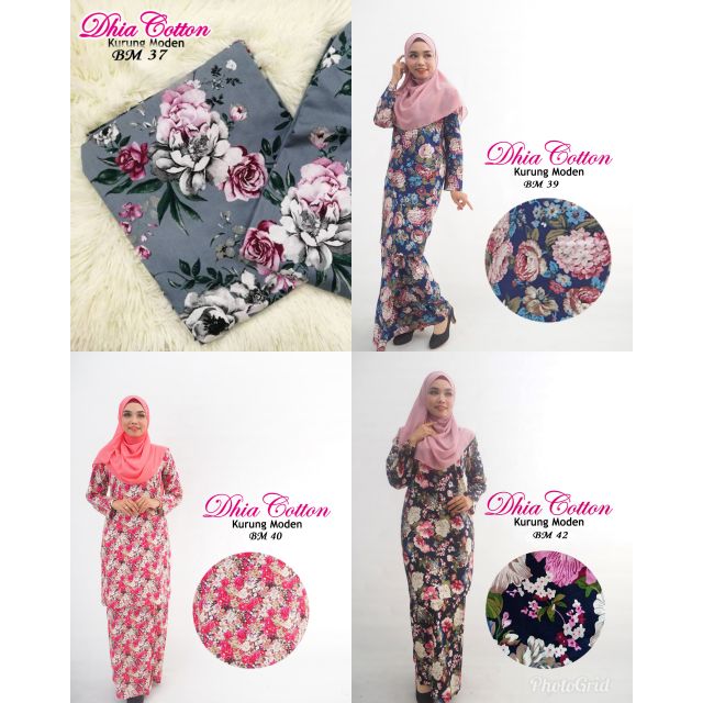 FREE SHIPPING KOD BM BAJU  KURUNG  MODEN DHIA  COTTON  