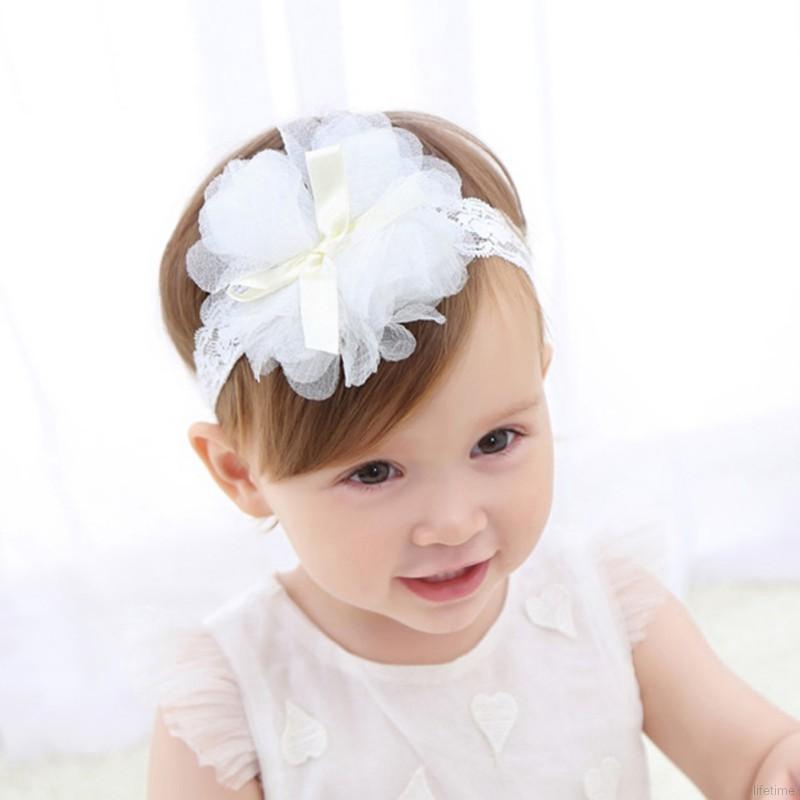 Toddler Baby Girl Flower Headband Princess Lace Hair Accessories